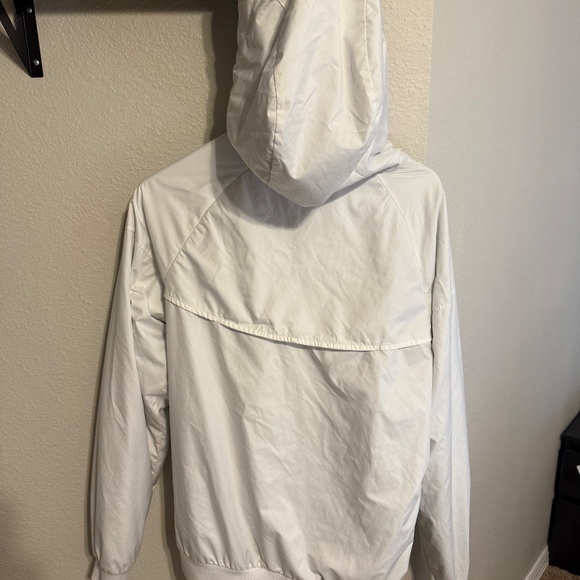 Nike Men's White Hooded Lined Coat Size Small Winter Wind Breaker - Picture 9 of 10